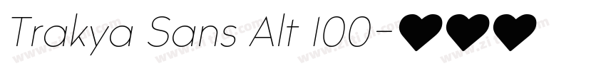 Trakya Sans Alt 100字体转换